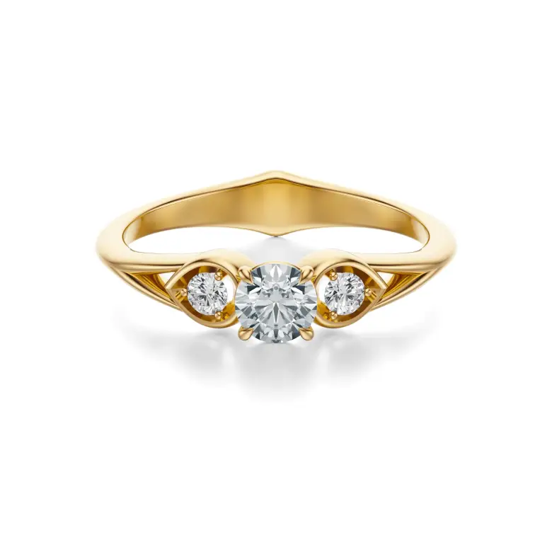 Pierścionek złoty z diamentami AJPZ_065